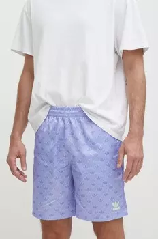 Моно атласные шорты adidas Originals, фиолетовый