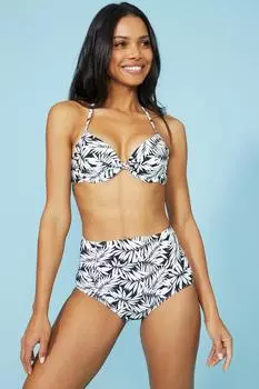 Моно-брюки с завышенной талией и принтом пальм Debenhams, мультиколор