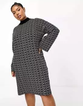 Моно-вязанное мини-платье Vero Moda с геометрией