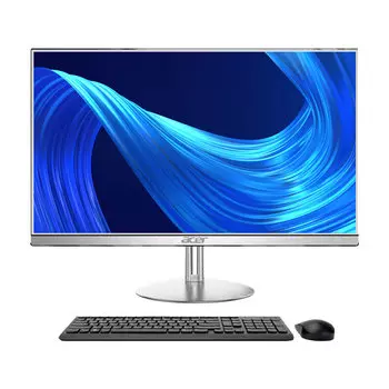 Моноблок Acer A21-1300 AIO, 21,5", 16Гб/256Гб+1Тб, Intel N5105, UHD Graphics, белый/серебристый, английская клавиатура