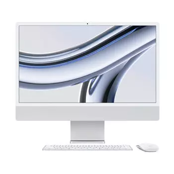 Моноблок Apple iMac 24'' М3 (2023), 8 CPU/10 GPU, 16ГБ/512 ГБ, No Ethernet, Silver, английская клавиатура