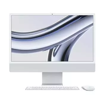 Моноблок Apple iMac 24'' М3 (2023), 8 CPU/10 GPU, 8ГБ/2 ТБ, Gigabit Ethernet, Silver, английская клавиатура