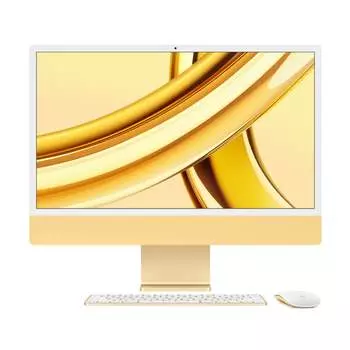 Моноблок Apple iMac 24'' М3 (2023), 8 CPU/10 GPU, 24ГБ/256 ГБ, Gigabit Ethernet, Yellow, английская клавиатура