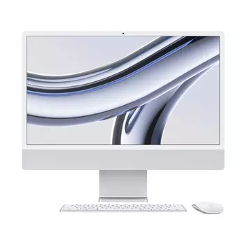 Моноблок Apple iMac 24'' М3 (2023), 8 CPU/10 GPU, 8ГБ/1 ТБ, Gigabit Ethernet, Silver, английская клавиатура