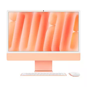 Моноблок Apple iMac 24" М4 (2024), 8 CPU/8 GPU, 24ГБ/512 ГБ, Gigabit Ethernet, Orange, английская клавиатура