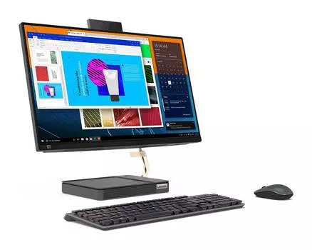 Моноблок Lenovo IdeaCentre 5 AIO, 23.8", AMD Ryzen 7 5700U, Full-HD сенсорный экран, 64Гб RAM, 2Тб SSD+2Тб SSD, черный