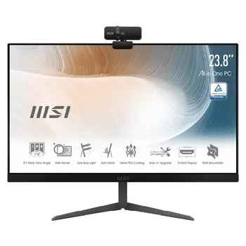 Моноблок MSI Modern AM241 11M AIO, 23.8, 8Гб/1Тб+256Гб, i5-1135G7, черный, английская клавиатура