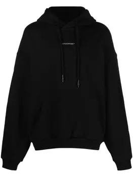 MONOCHROME худи с кулиской и логотипом, черный