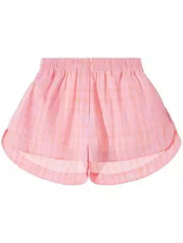 MONOCHROME клетчатые шорты с эластичным поясом, розовый