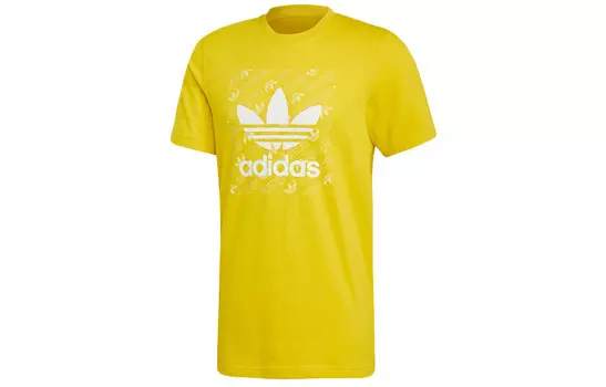 MONOGRAM SQUARE Ретро футболка мужская желтая Adidas Originals, желтый