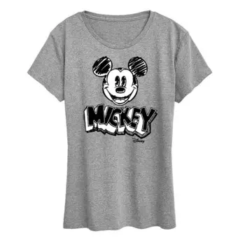 Монохромная футболка с рисунком Микки Мауса Disney's Plus, цвет Heather Gray