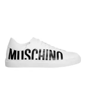 Монохромные кроссовки Serena с узором Moschino, белый