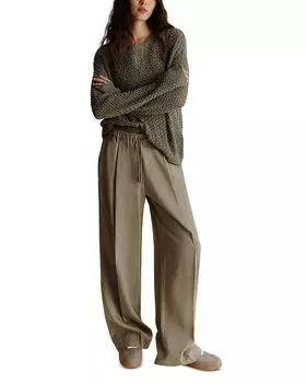 Монохромные широкие брюки Fred Marella, зеленый