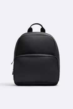 Монохромный рюкзак с тектурой ZARA, черный