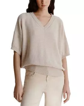 Монохромный сетчатый свитер Marella, белый