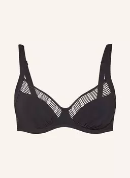 Монохромный струящийся верх бикини на косточках Lidea, черный