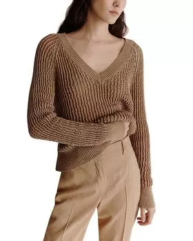 Монохромный свитер Storia Marella, коричневый/бежевый