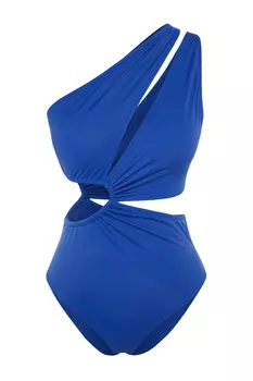 Монокини - Темно-синий - Однотонный Trendyol