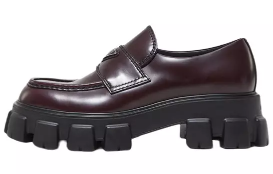 Monolith Men"s Casual Men Low-top Red Brown Prada