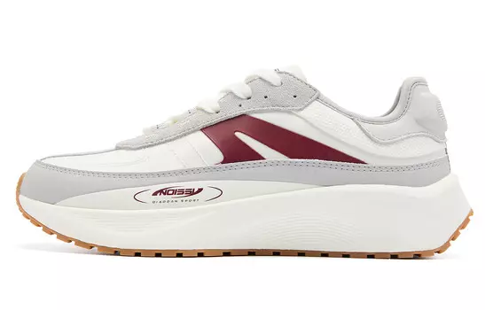 Monologue 3.0 Кроссовки Lifestyle женские с низким верхом цвета слоновой кости и красным лаком Qiaodan