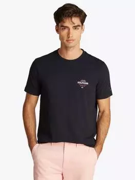 Монотипная полностью американская хлопчатобумажная футболка Tommy Hilfiger, цвет Desert Sky