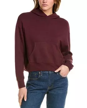 Monrow Supersoft флисовый пуловер Girlfriend с капюшоном, цвет merlot