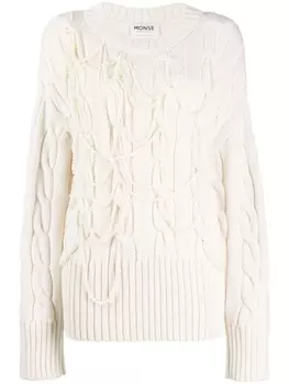 Monse джемпер фактурной вязки, белый