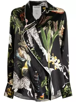 Monse многослойная шелковая рубашка, черный