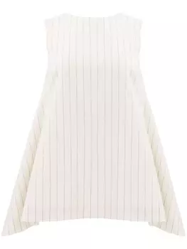 Monse топ без рукавов с открытой спиной в тонкую полоску, нейтральный цвет