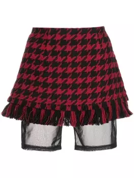 Monse юбка мини в ломаную клетку, красный