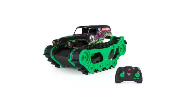Monster Jam, Grave Digger Trax сверхмощная дистанционно управляемая гусеничная машина Monster Jam в масштабе 1:15 Spin Master