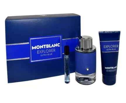 Mont Blanc, Explorer Ultra Blue, набор косметики, 3 шт
