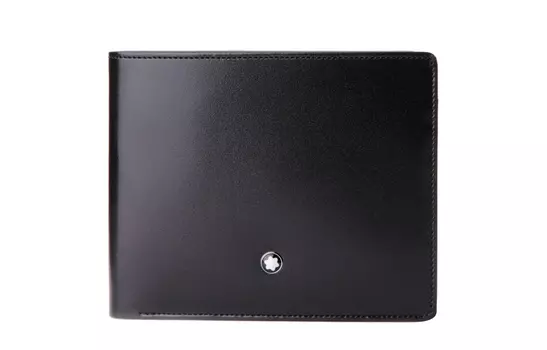 MONTBLANC Кошелек Meisterstuck из коровьей кожи, мужской кошелек для монет, черный