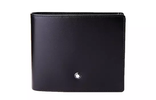 MONTBLANC Кошелек Meisterstuck из коровьей кожи с зажимом для карт, стандартный, мужской, черный