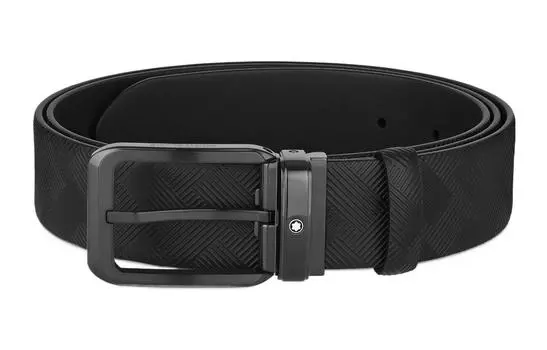 MONTBLANC Кожаный ремень мужской черный