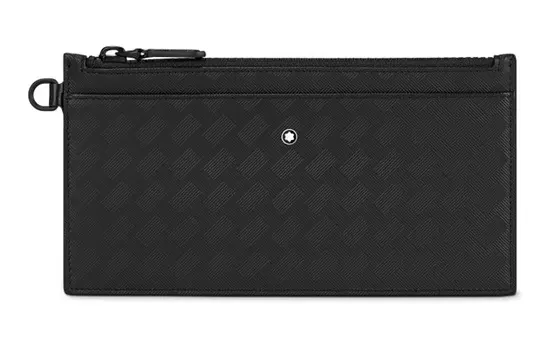 MONTBLANC Мини-клатч из цельнозерновой коровьей кожи, черный, мужской