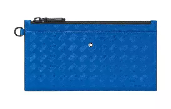 MONTBLANC Мини-кошелек из коровьей кожи, синий, мужской