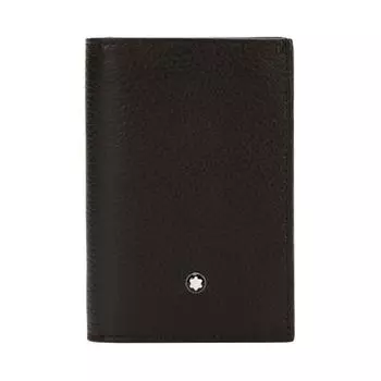 MONTBLANC Мужской картхолдер Meisterstuck из зернистой коровьей кожи, темно-коричневый