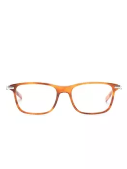 Montblanc очки Havana в квадратной оправе, коричневый