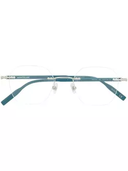 Montblanc очки в безободковой оправе, синий