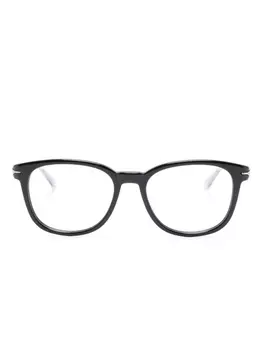 Montblanc очки в круглой оправе с логотипом, черный