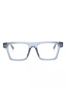 Montblanc очки в прямоугольной оправе с логотипом, синий