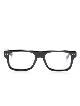 Montblanc очки в прямоугольной оправе с логотипом, черный