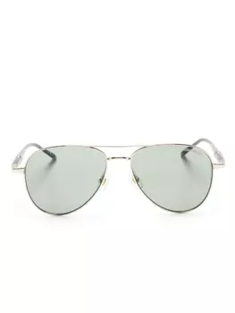 Montblanc солнцезащитные очки-пилоты, золотистый