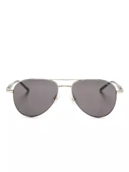 Montblanc солнцезащитные очки-пилоты, золотистый