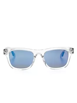 Montblanc солнцезащитные очки в квадратной оправе с логотипом, серый