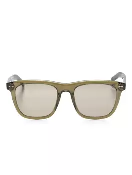 Montblanc солнцезащитные очки в квадратной оправе, зеленый