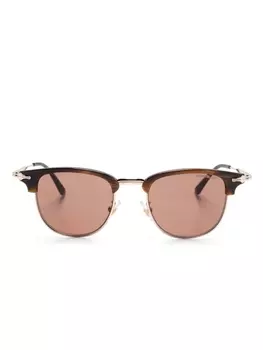 Montblanc солнцезащитные очки в квадратной оправе, золотой