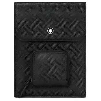 MONTBLANC Сумка-конверт из зернистой телячьей кожи, сумка через плечо, мини, мужская, черная