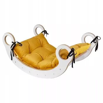 Монтессори-качалка, балансировочная доска, Горчичная подушка, СЕРТИФИКАТ, 74 см Gugi